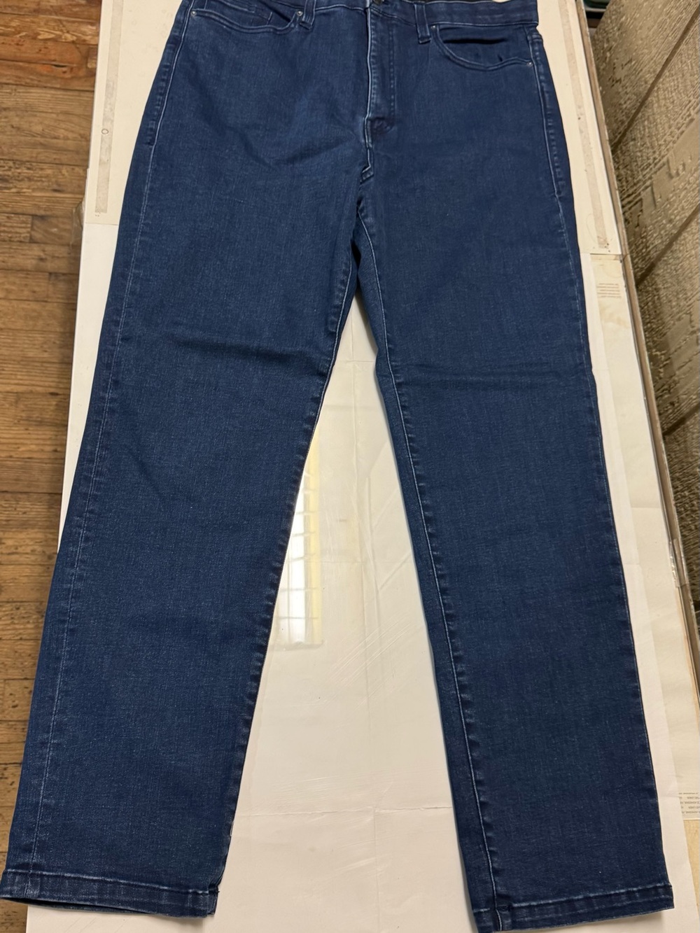LuLaRoe Women’s Dark Blue Straight leg Denim Stretch Jeans with magic wristband